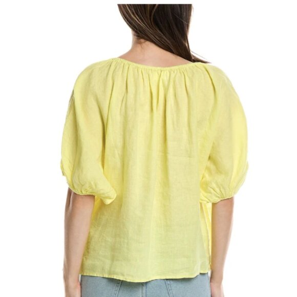 ⭐️3/$30⭐️ (bundle deal) Velvet Lemon Yellow Linen Top - Picture 11 of 11